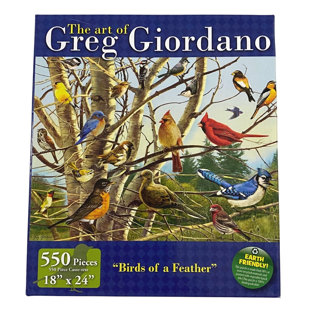The Art of Greg‎ Giordano Birds of a Feather 550 Piece Jigsaw Puzzle Sustainable